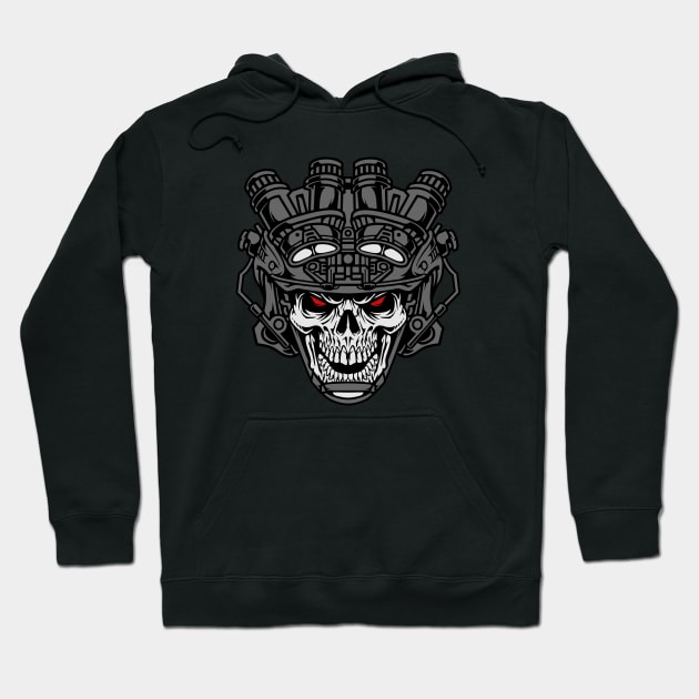 Tactical Skull Hoodie by Kaiink